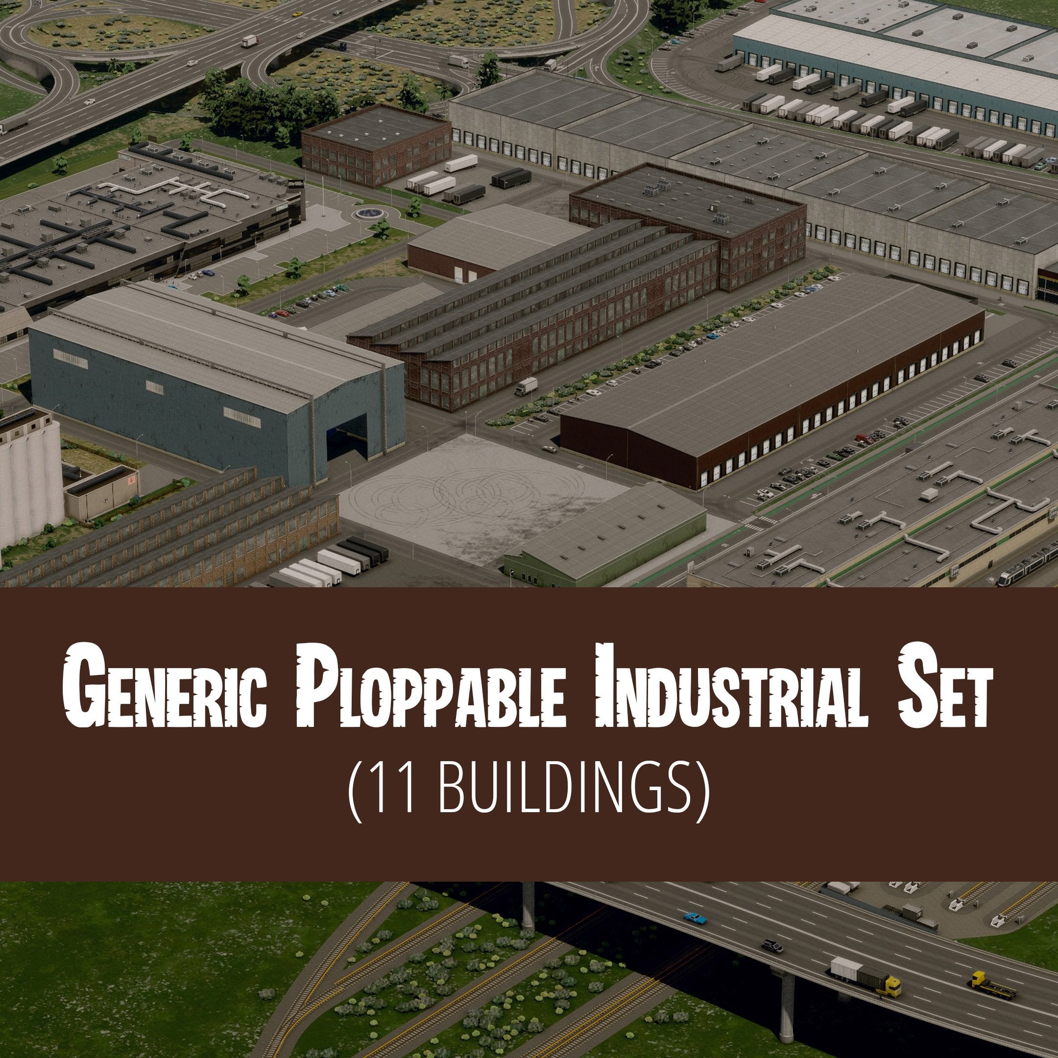 Generic Ploppable Industrial Set (11 Buildings) - Paradox Mods