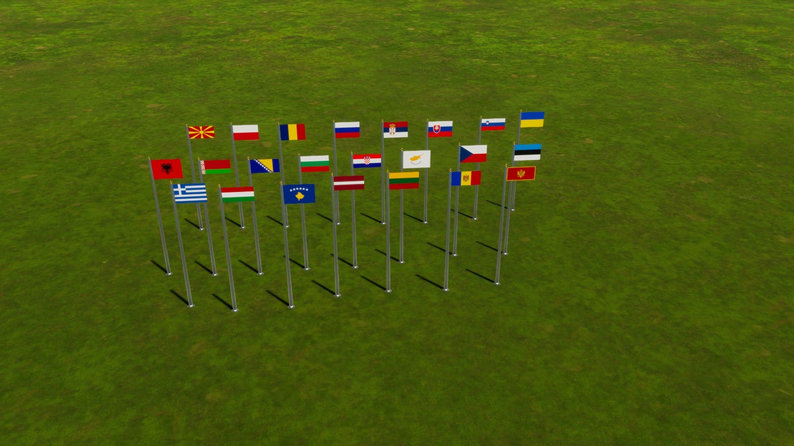Central and East Europe Flag Pole Pack - Paradox Mods