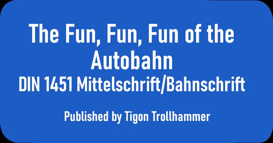 DIN 1451 Autobahn Letters and Numbers - Paradox Mods